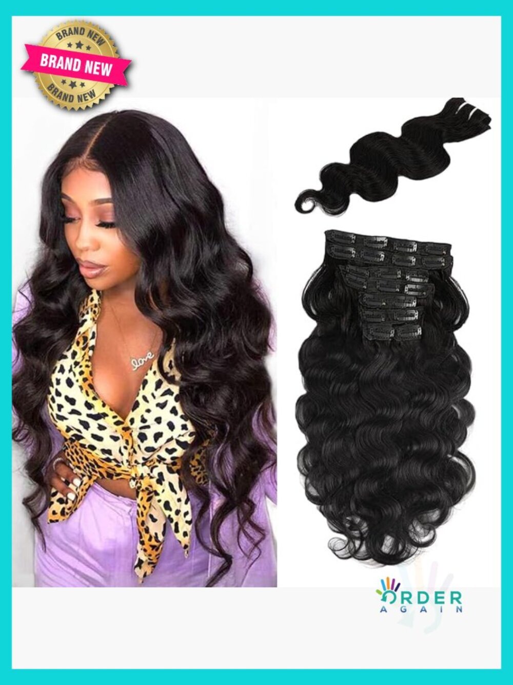 Clip In Human Hair Extensions Body Wave 20 Clips Double Weft No Shedding